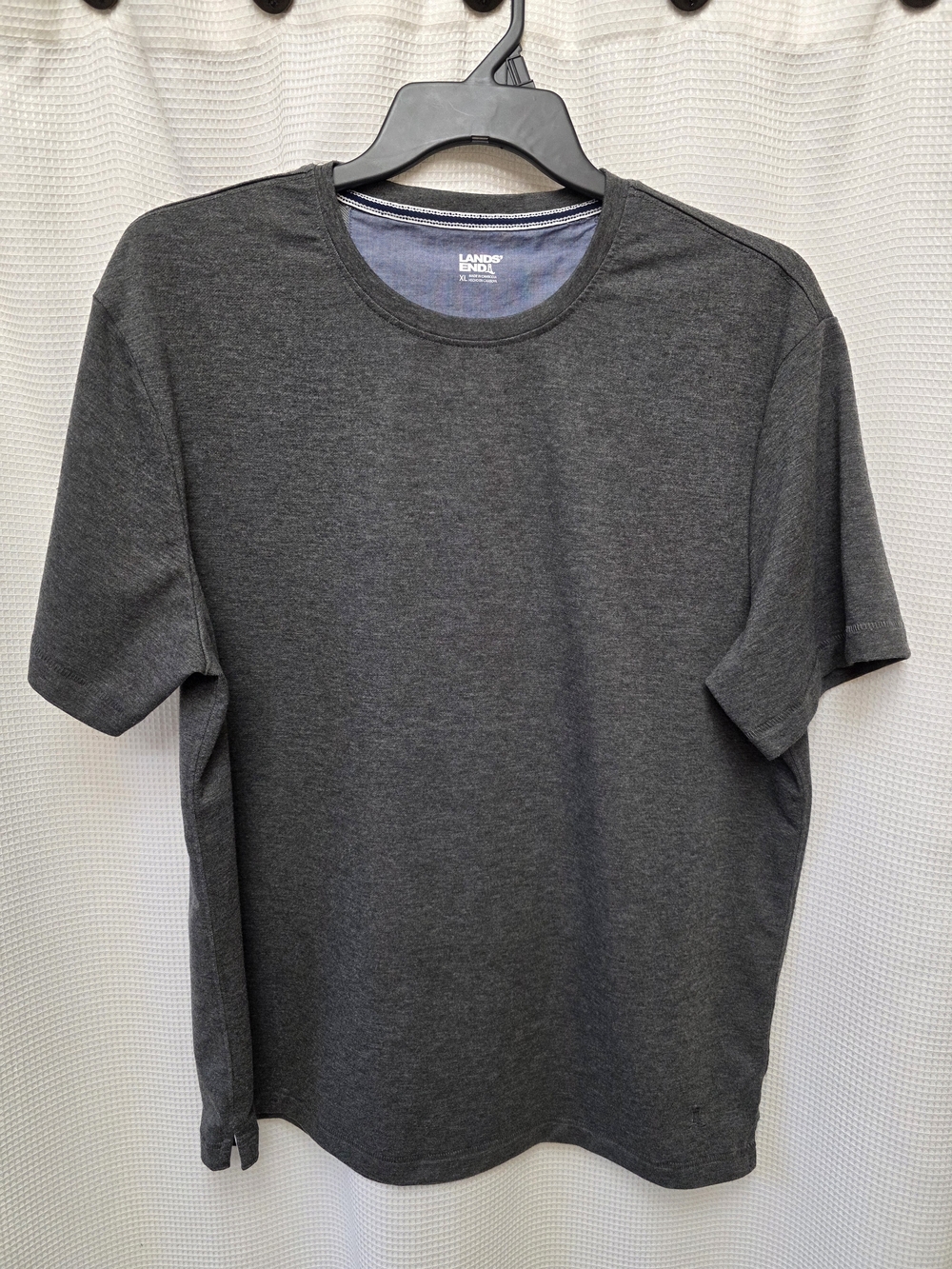 Lands' End Men's Dark Charcoal Crew Neck Tee XL